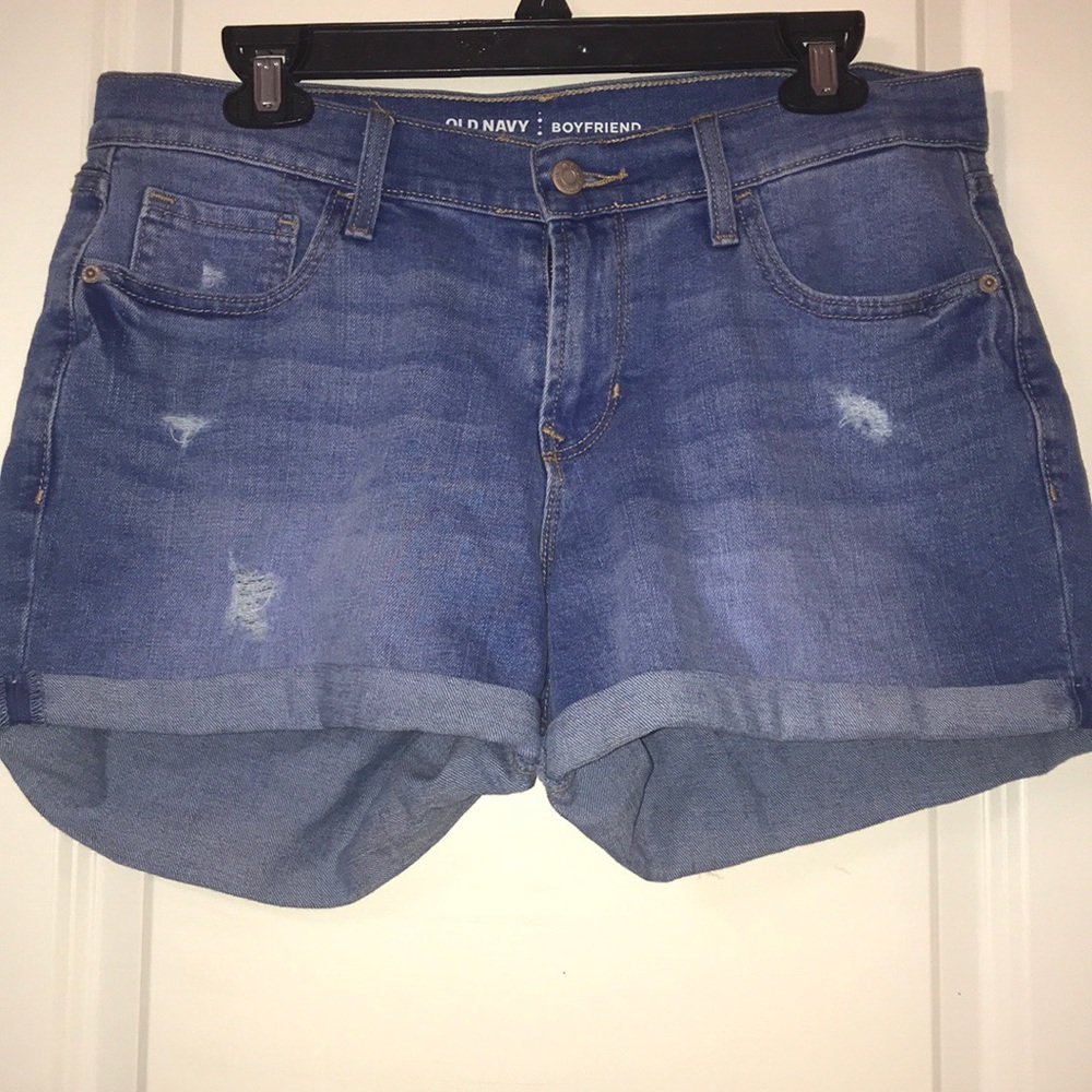 Old navy boyfriend blue jean shorts